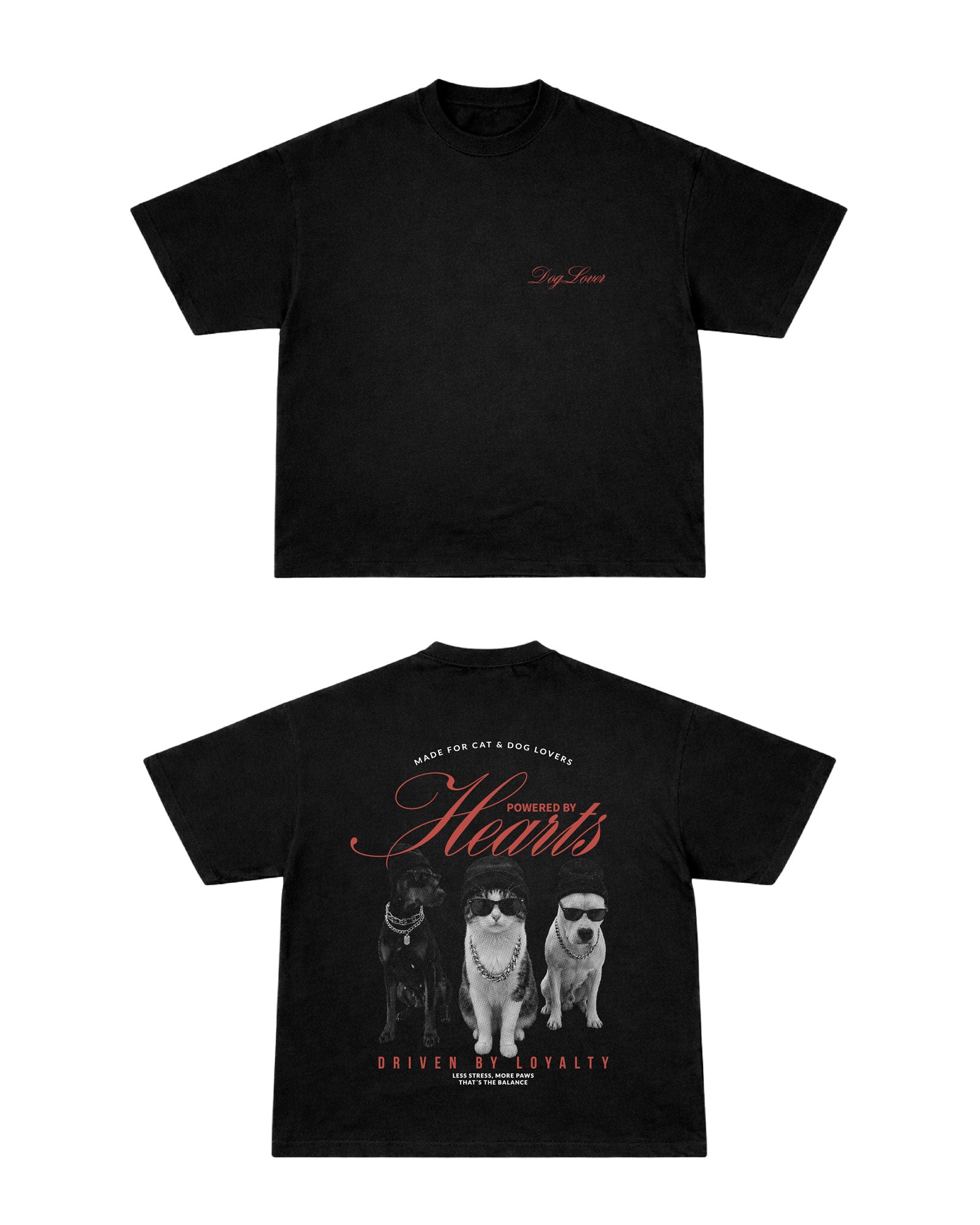 Camiseta Oversized Hearts