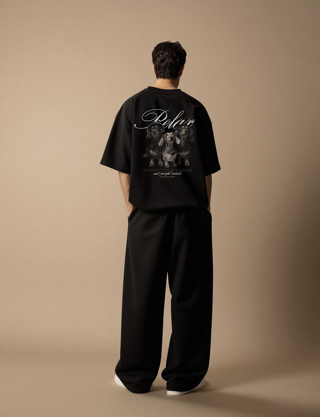 Camiseta Oversized Dachshunds Black