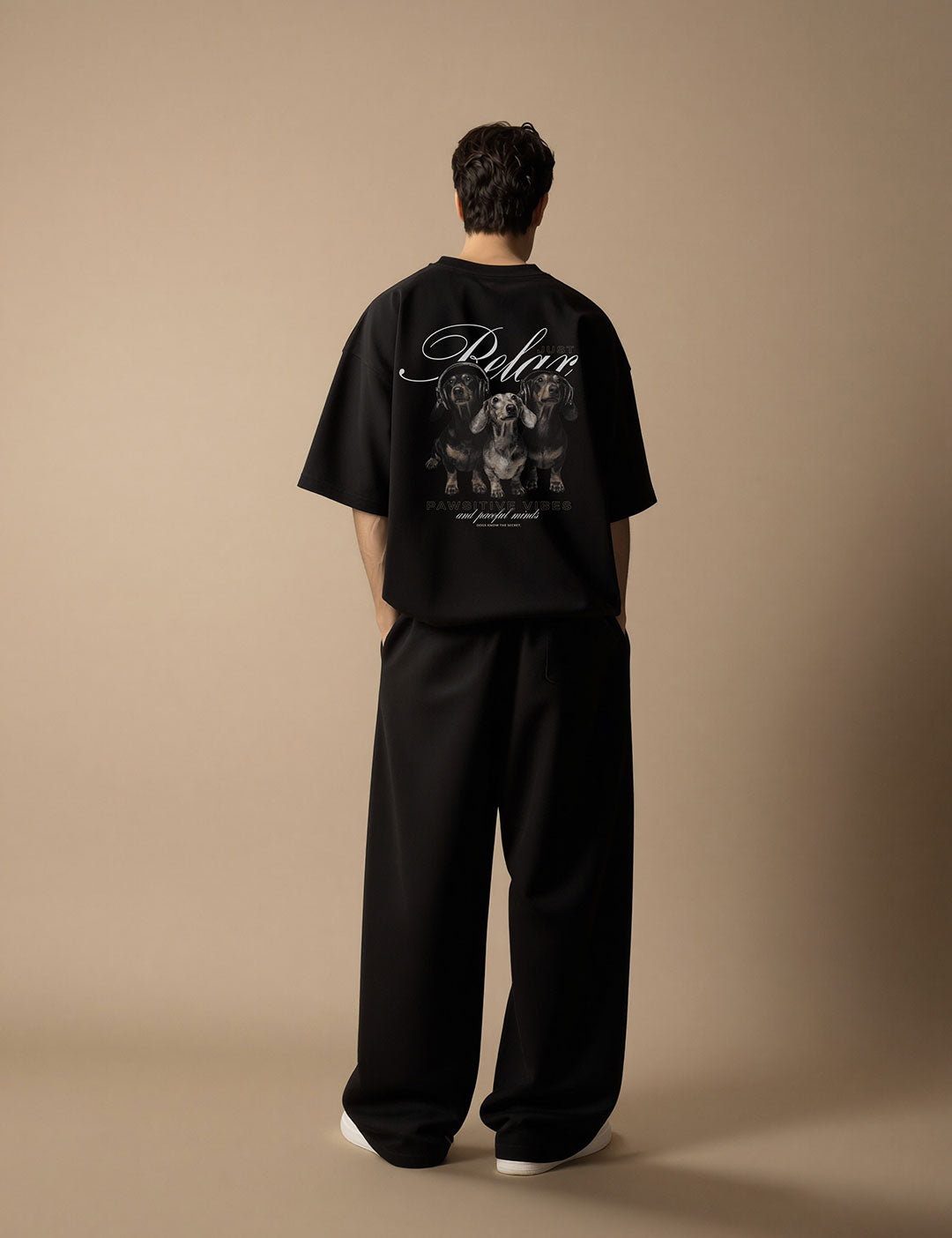 Camiseta Oversized Dachshunds Black