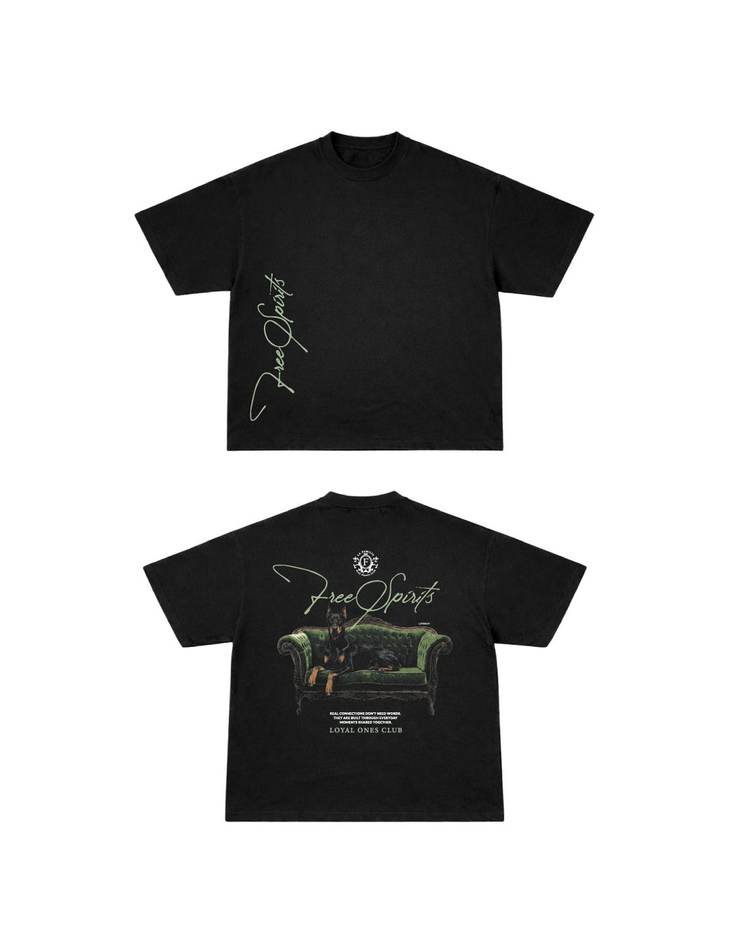 Camiseta Oversized Free Spirits Black