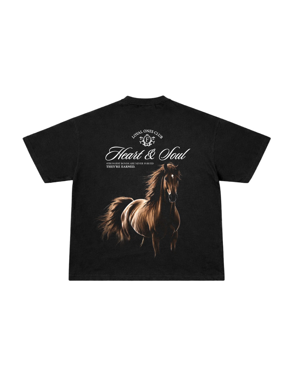 Camiseta Oversized Heart and Soul Black