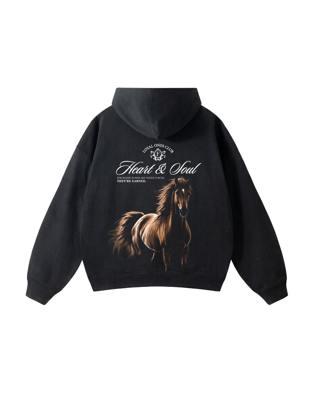 Hoodie Heart and Soul Black