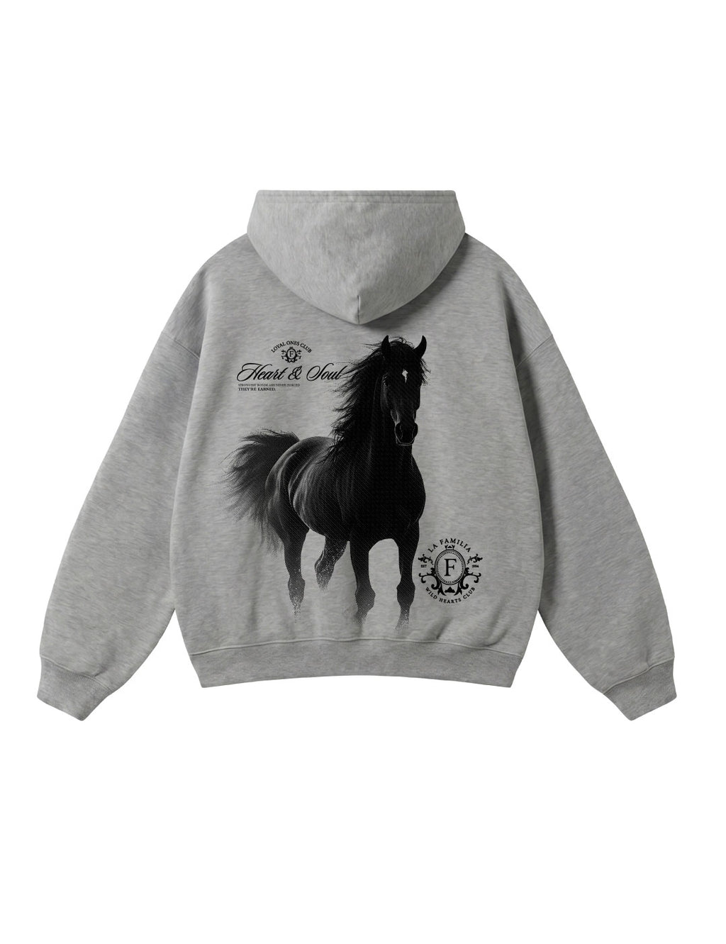Hoodie Heart and Soul Grey
