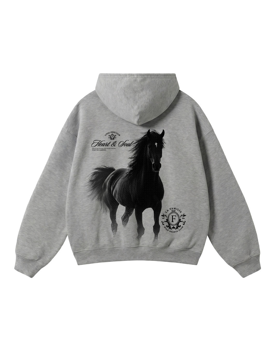 Hoodie Heart and Soul Grey