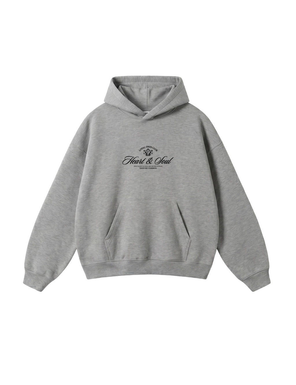 Hoodie Heart and Soul Grey