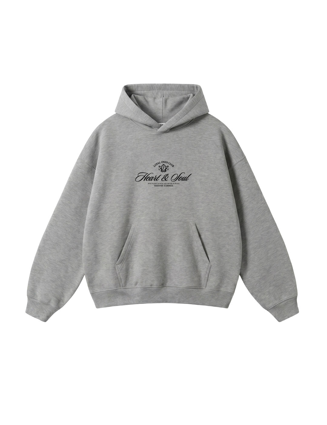 Hoodie Heart and Soul Grey