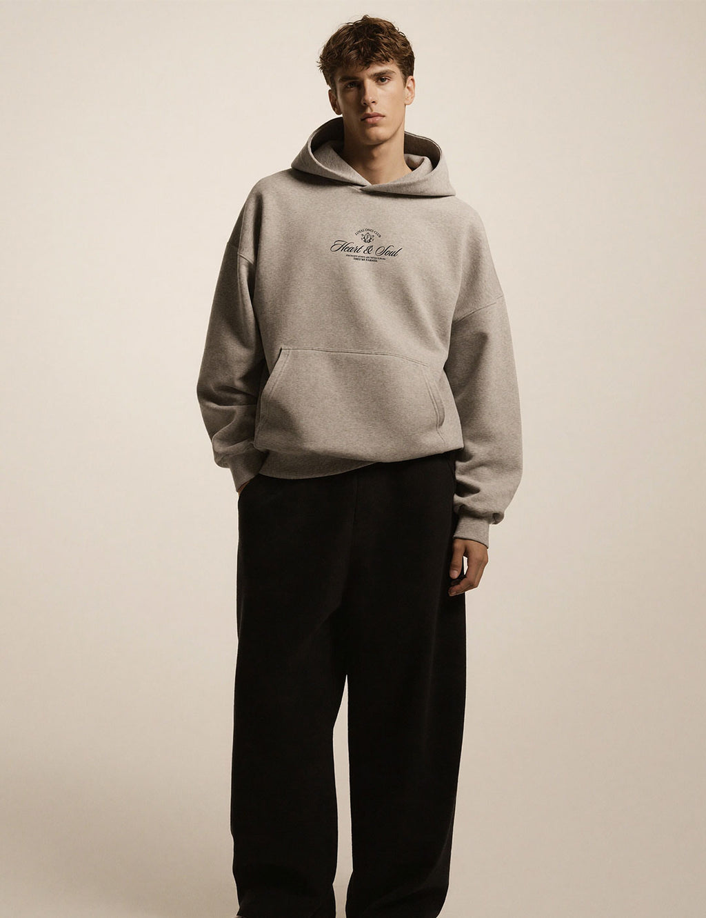 Hoodie Heart and Soul Grey