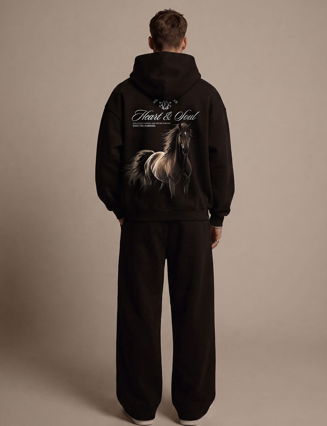 Hoodie Heart and Soul Black