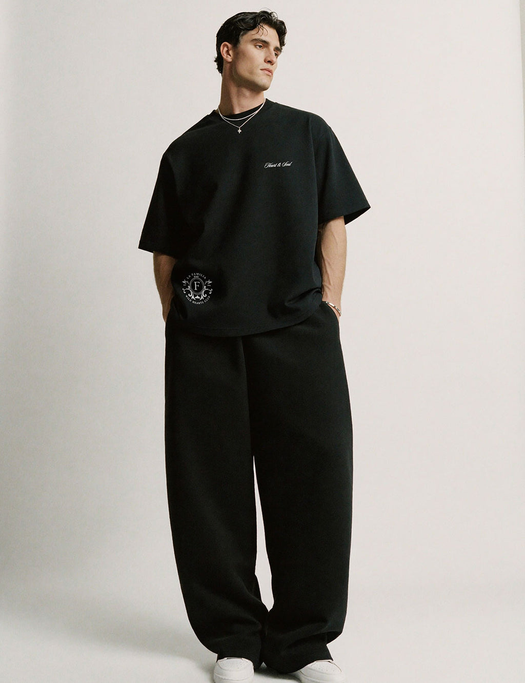 Camiseta Oversized Heart and Soul Black