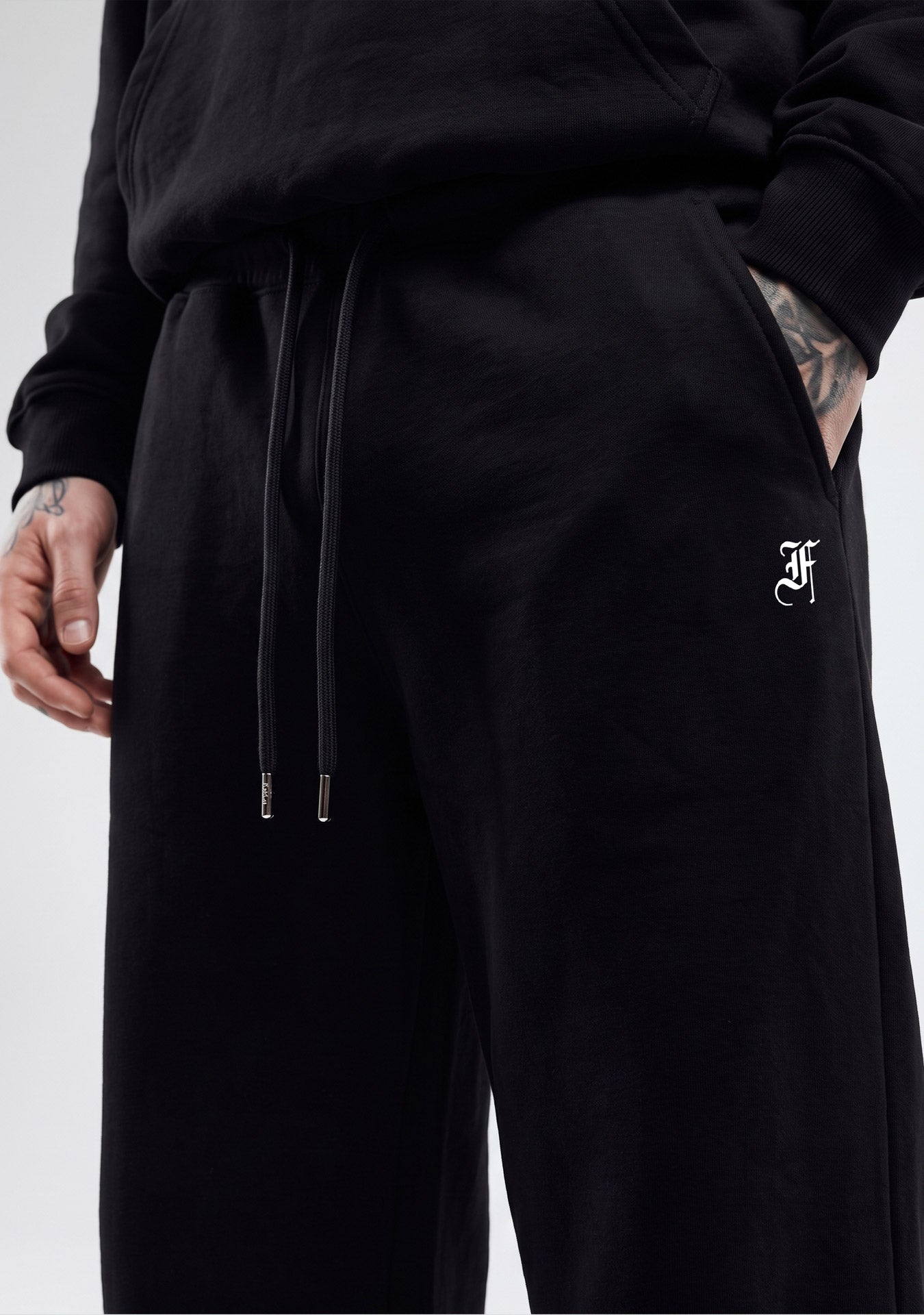 Wide Leg Sweatpants Black