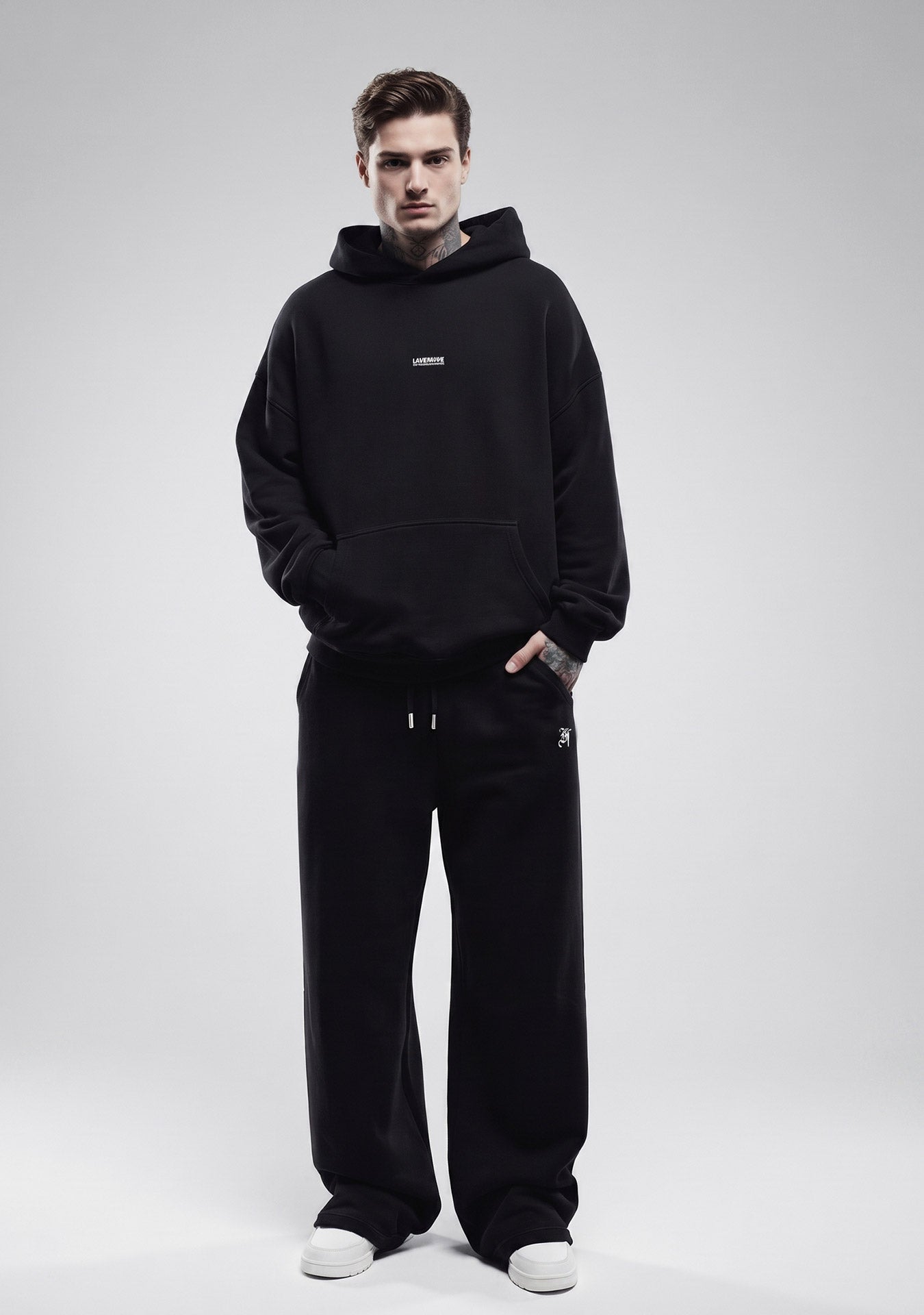 Wide Leg Sweatpants Black