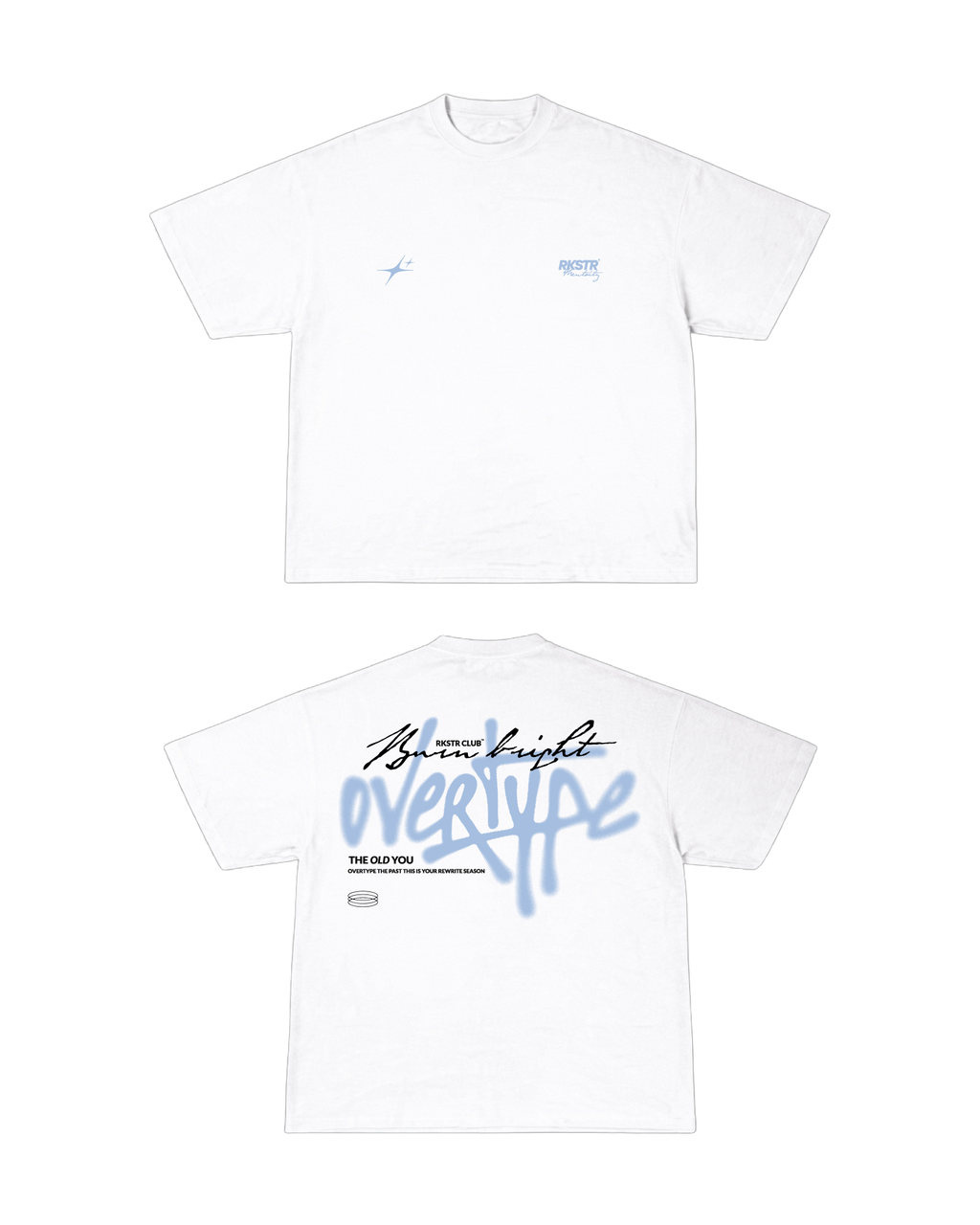 Camiseta Oversized Overtype The Old You White