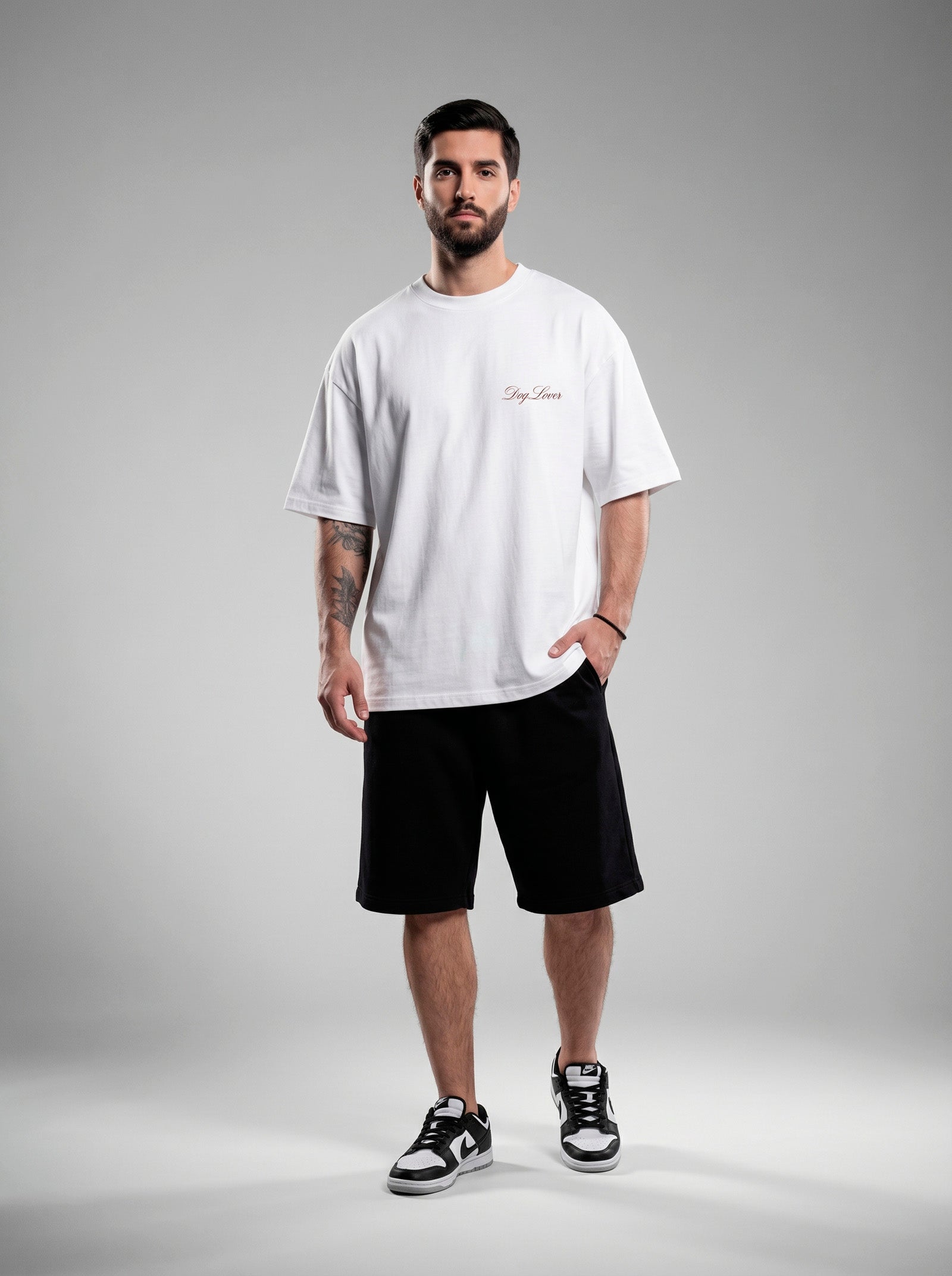 Camiseta Oversized White Cat
