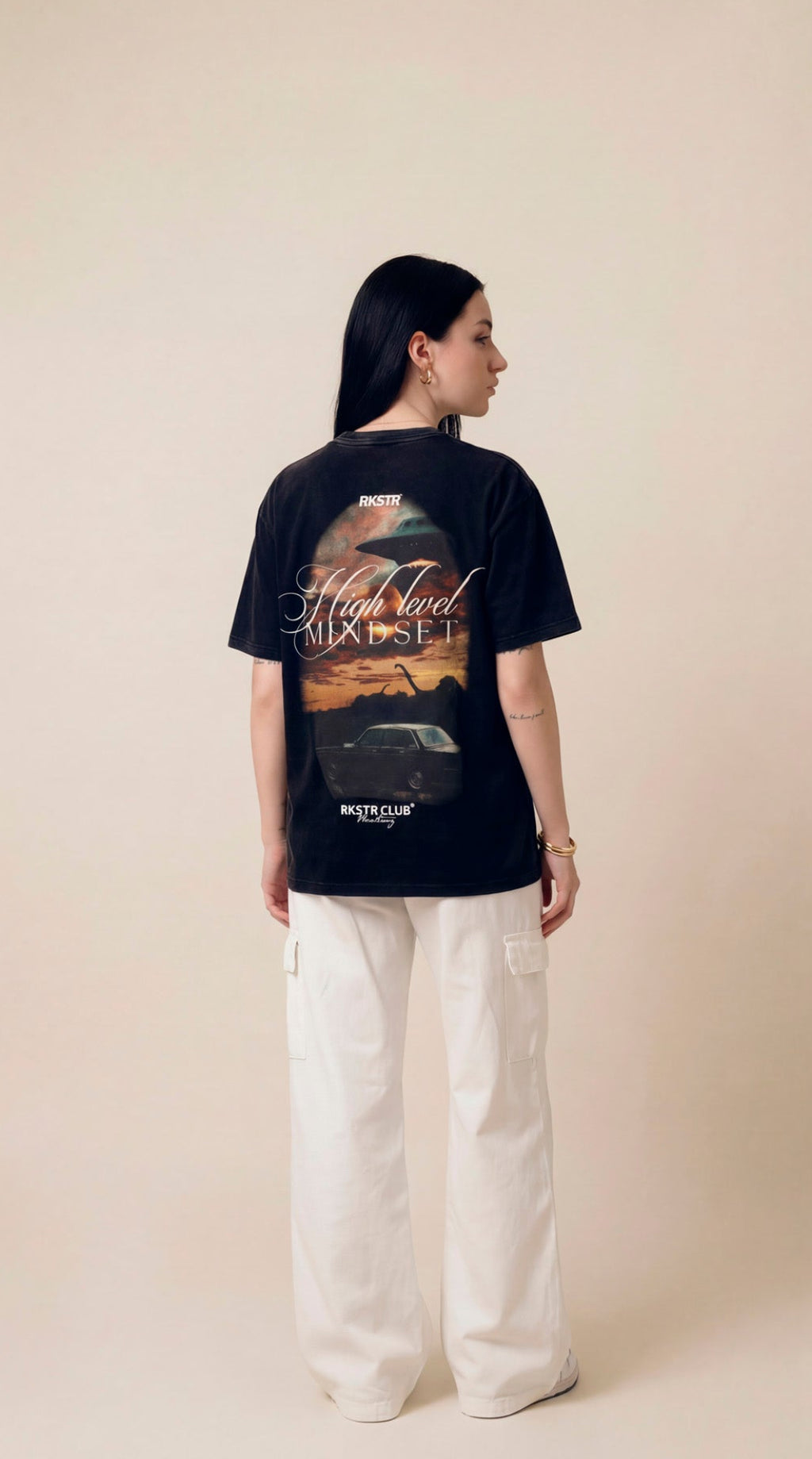 Camiseta Oversized High Level Mindset Black