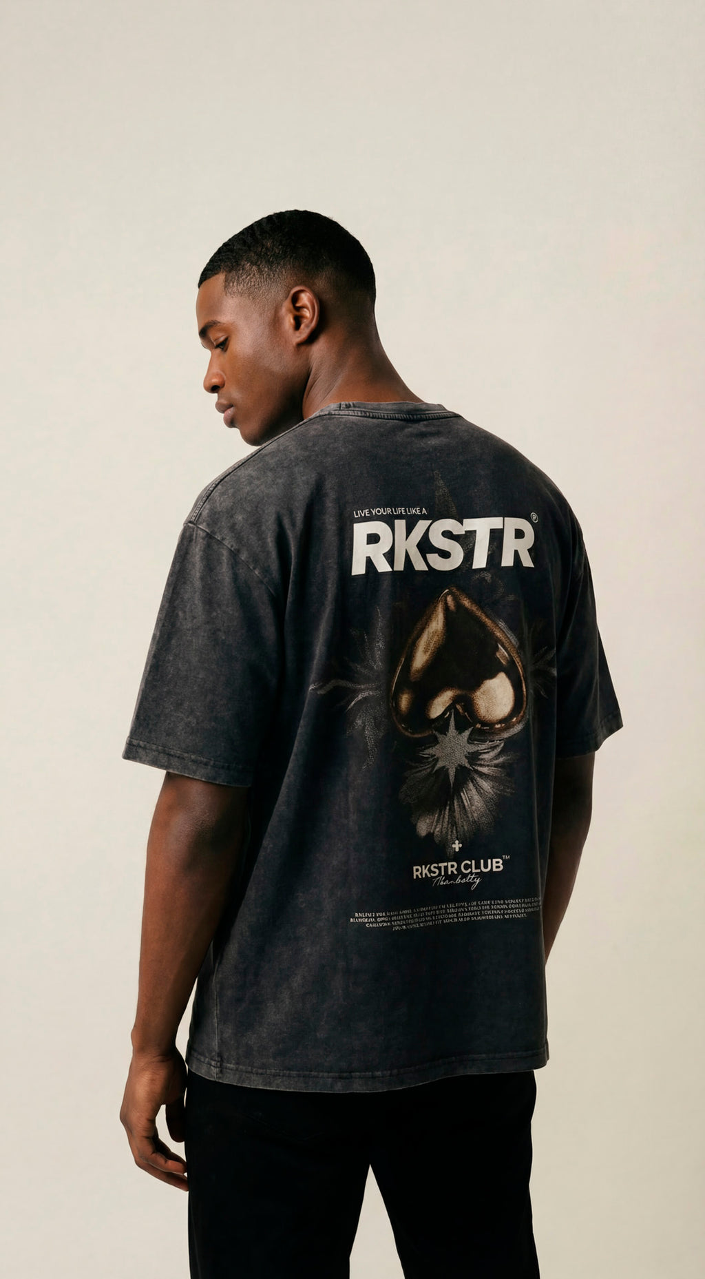 Camiseta Oversized Live Like A Rkstr Industry