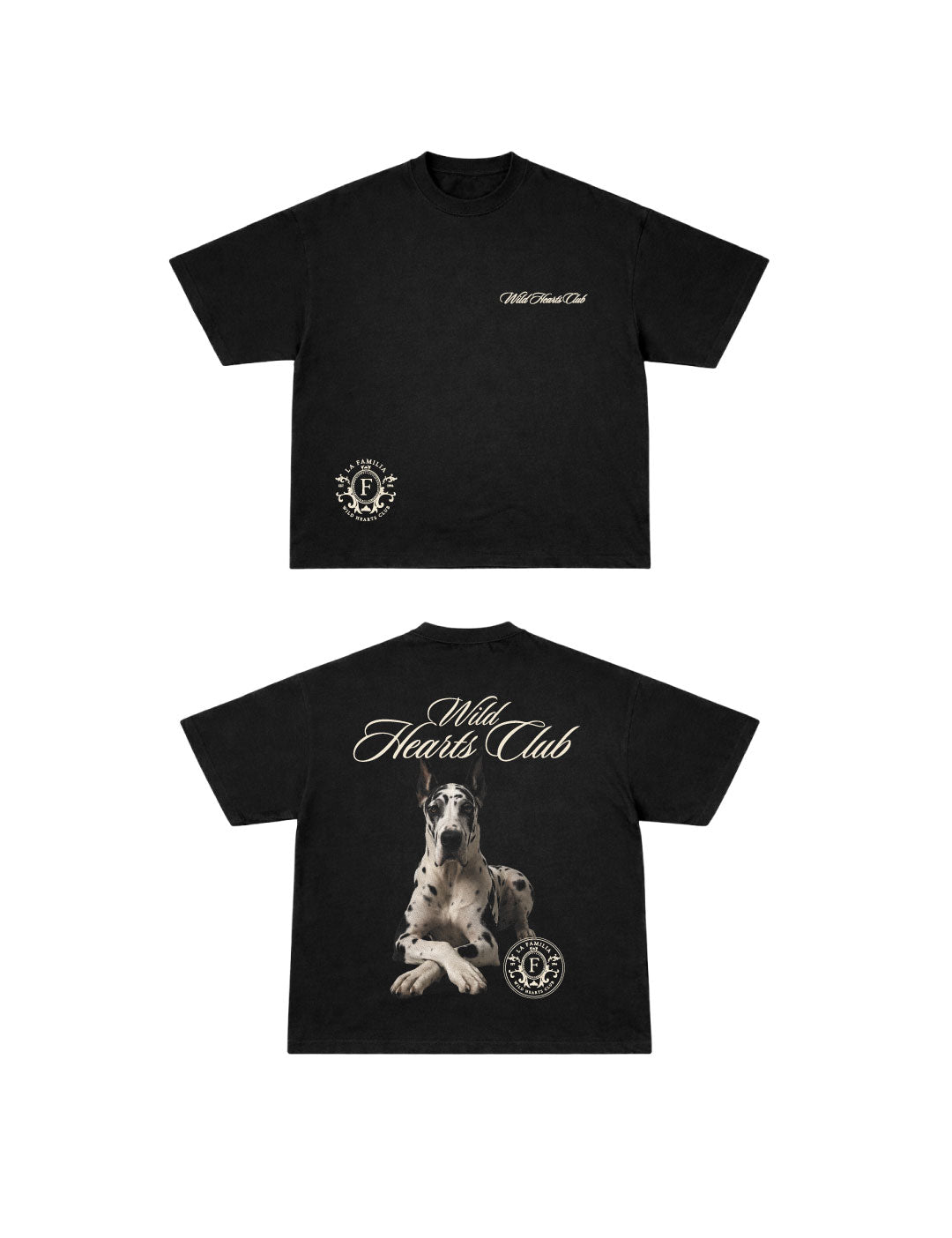 Camiseta Oversized Wild Hearts Black