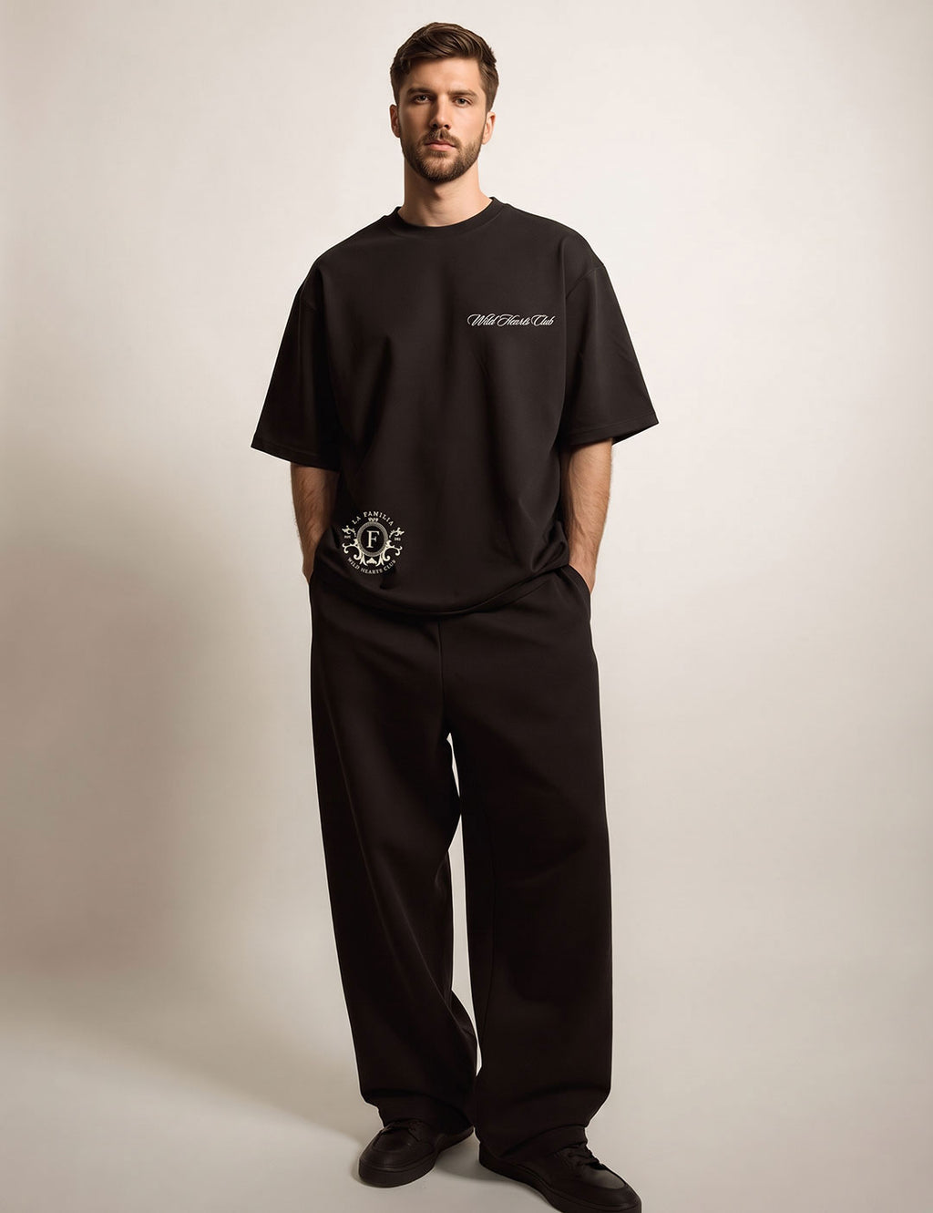 Camiseta Oversized Wild Hearts Black