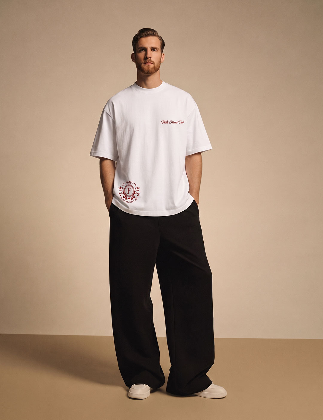 Camiseta Oversized Wild Hearts White