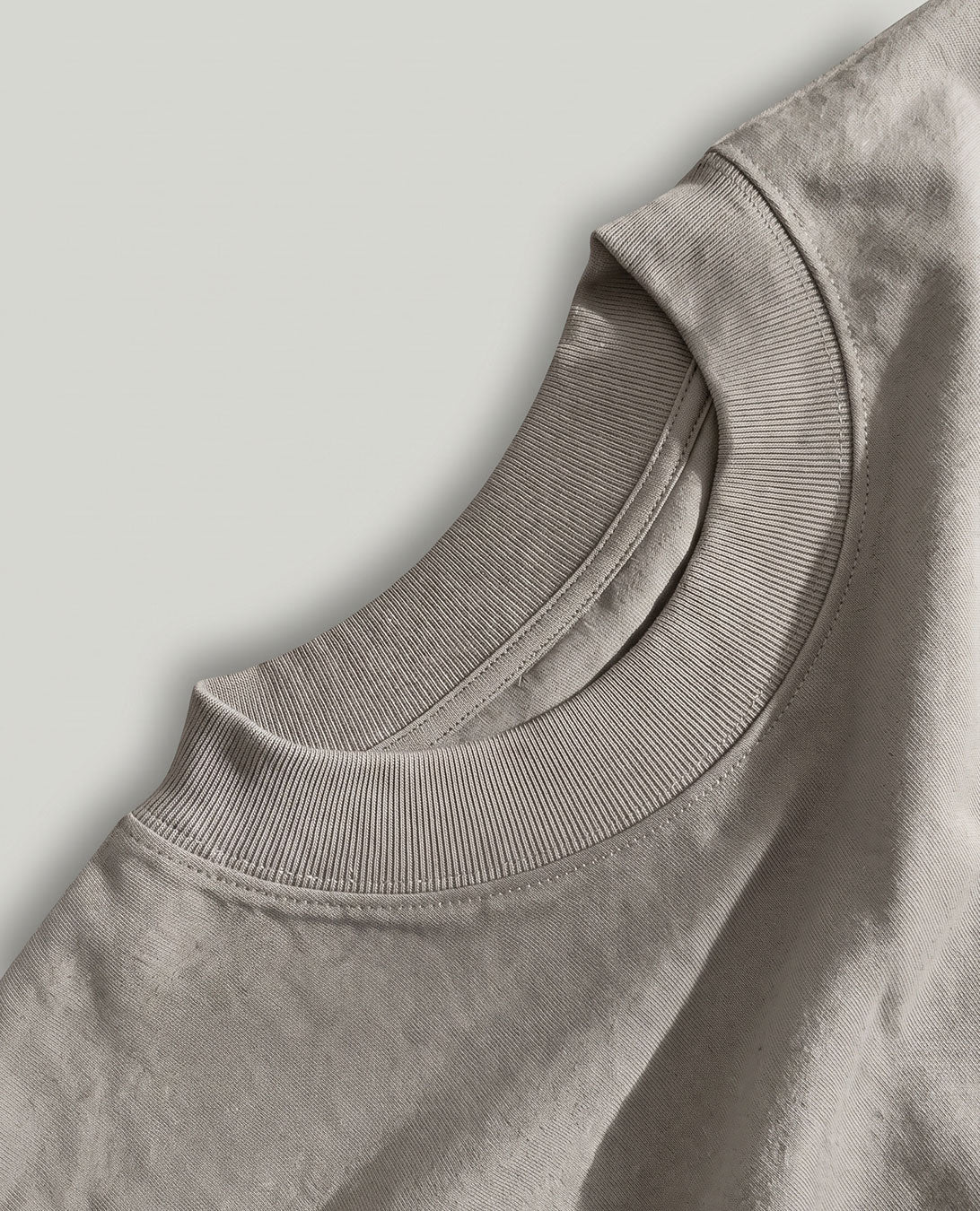 Camiseta Semi-Oversized Basic Stone Grey