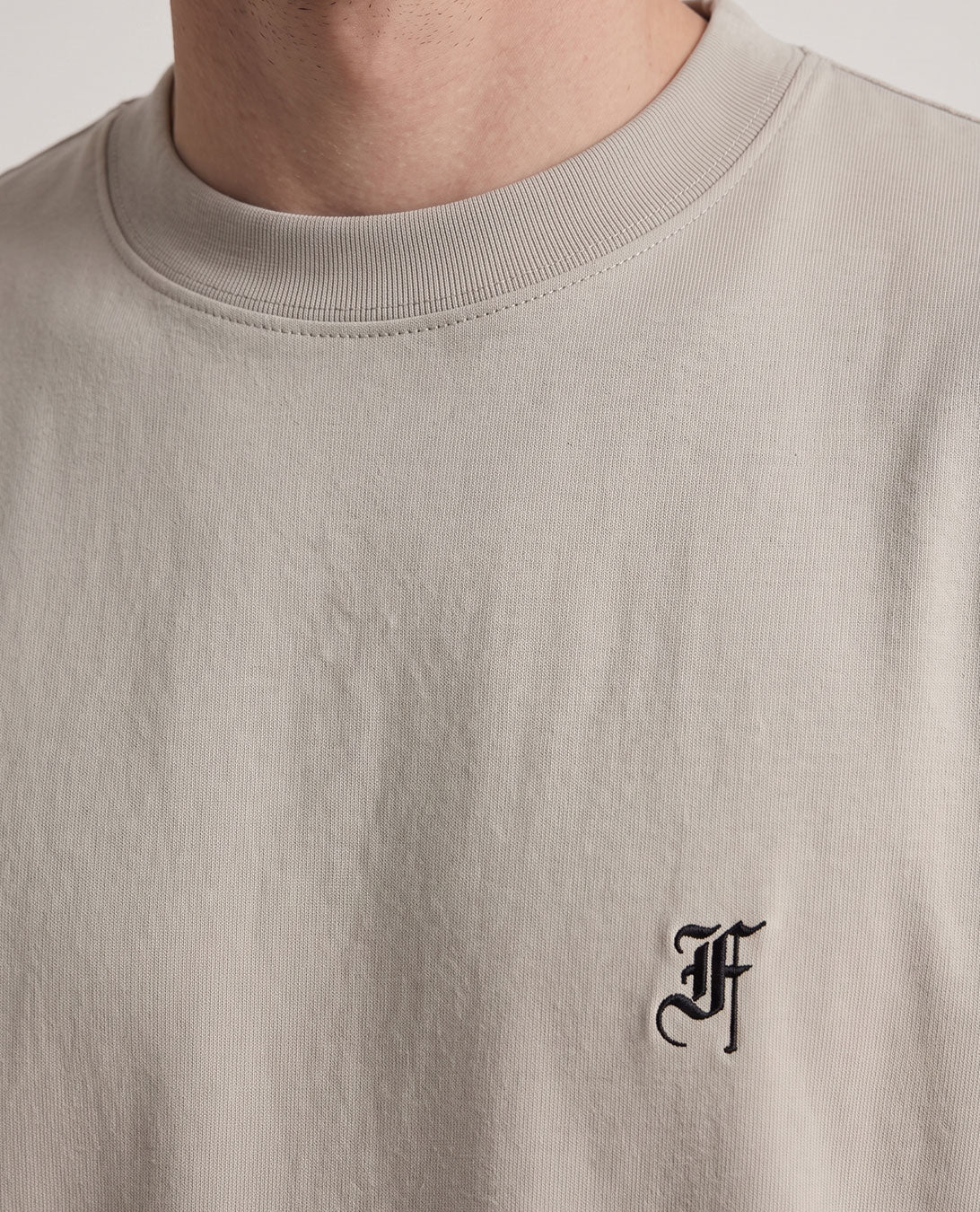Camiseta Semi-Oversized Basic Stone Grey